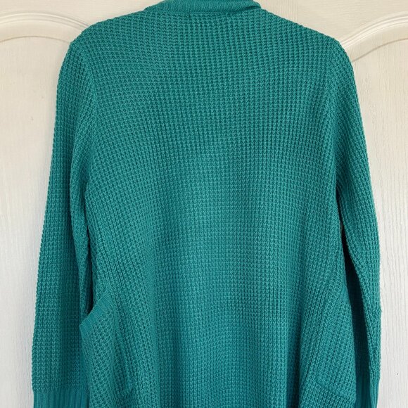 MEROKEETY Womens Long Sleeve Open Front Cardigan Chunky Knit Draped Sweater - Picture 4 of 4